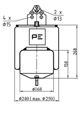 Handler.Part Boot, air suspension PE Automotive 08430671A 1