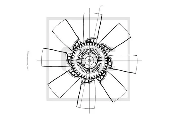 Handler.Part Fan wheel, engine cooling PE Automotive 12055100A 2