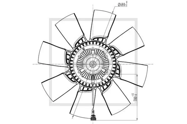 Handler.Part Fan wheel, engine cooling PE Automotive 25015900A 1