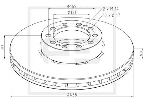 Handler.Part Brake disc PE Automotive 25601000A 1