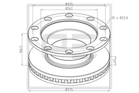 Handler.Part Brake disc PE Automotive 25605500A 1