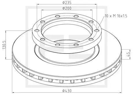 Handler.Part Brake disc PE Automotive 46610000A 1