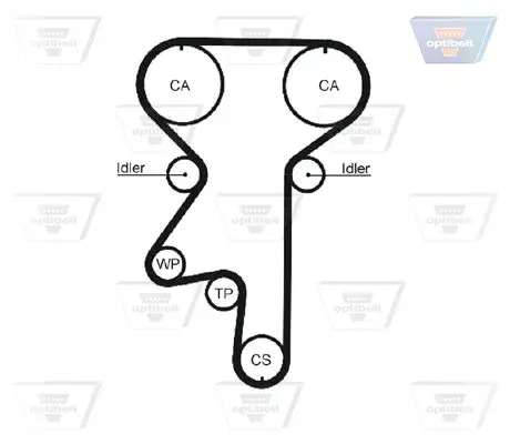 Handler.Part Timing belt OPTIBELT ZRK1025 2