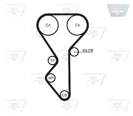 Handler.Part Timing belt OPTIBELT ZRK1029 3