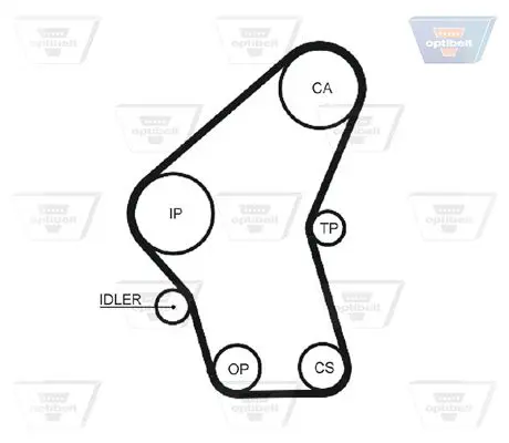 Handler.Part Timing belt OPTIBELT ZRK1081 3
