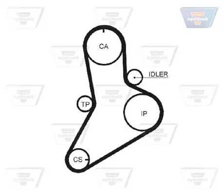 Handler.Part Timing belt OPTIBELT ZRK1205 2