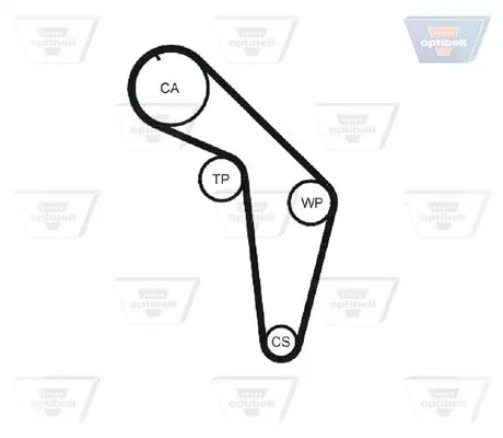 Handler.Part Timing belt OPTIBELT ZRK1231 3
