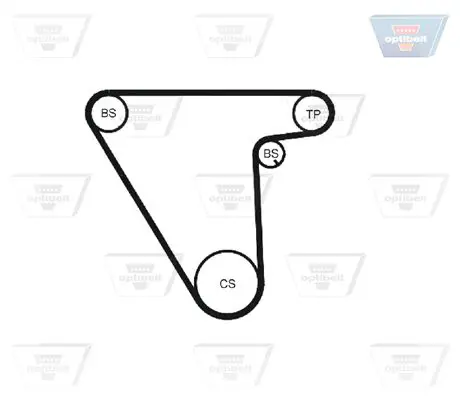 Handler.Part Timing belt OPTIBELT ZRK1286 2