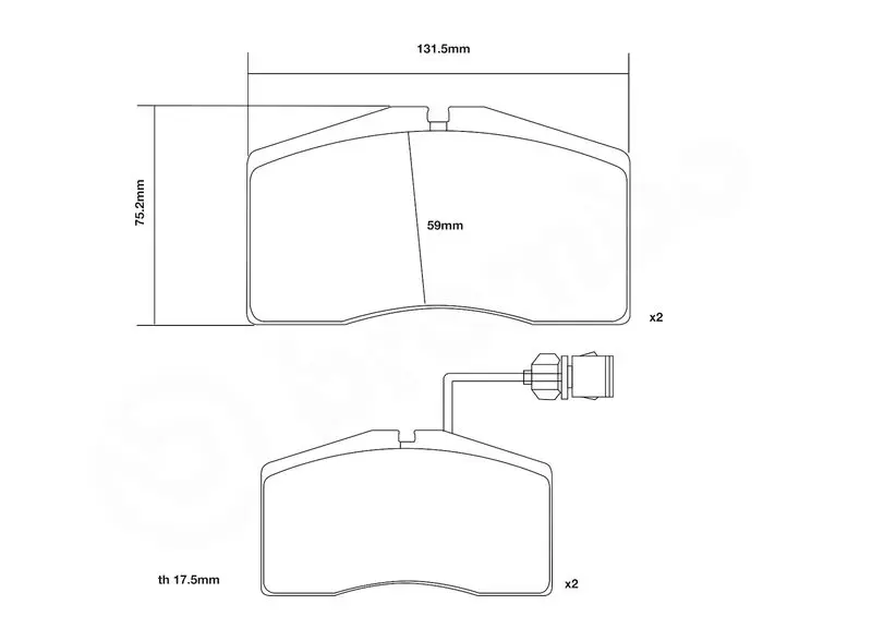 Handler.Part High performance brake pad set BREMBO 07B31414 3