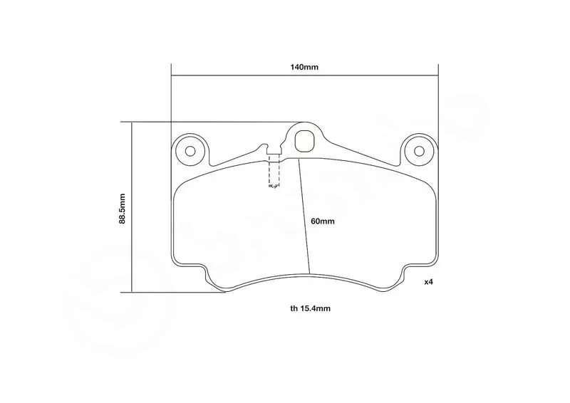 Handler.Part High performance brake pad set BREMBO 07B31416 3