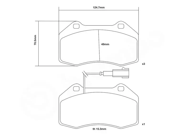 Handler.Part High performance brake pad set BREMBO 07B31421 3