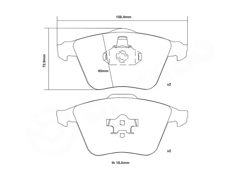 Handler.Part High performance brake pad set BREMBO 07B31441 3