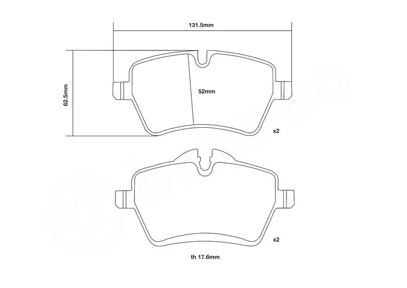 Handler.Part High performance brake pad set BREMBO 07B31447 3