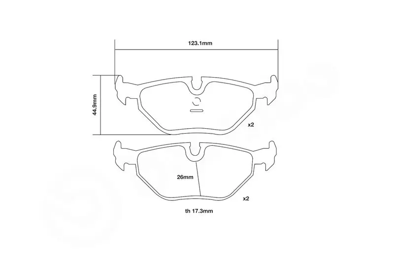 Handler.Part High performance brake pad set BREMBO 07B31535 3