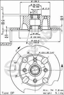 Handler.Part Brake disc BREMBO 08216310 1