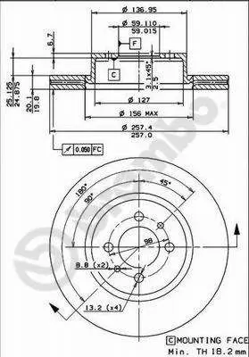 Handler.Part Brake disc BREMBO 09476810 1