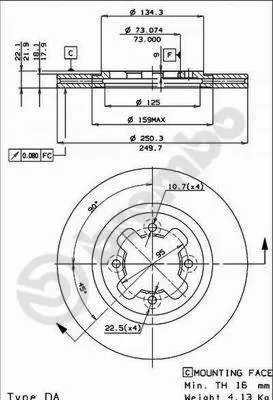 Handler.Part Brake disc BREMBO 09478910 1