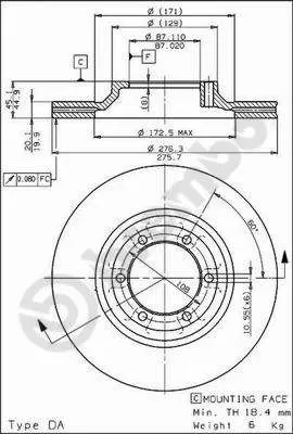 Handler.Part Brake disc BREMBO 09563310 1