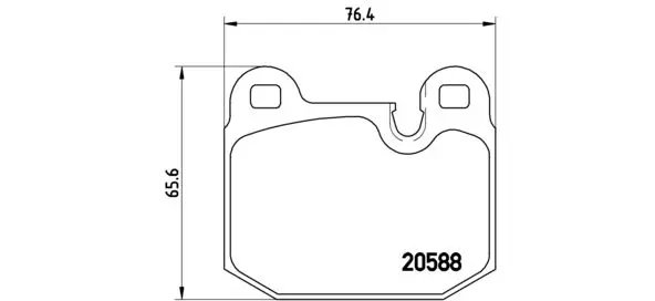 Handler.Part Brake pad set, disc brake BREMBO P06006 1