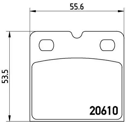 Handler.Part Brake pad set, disc parking brake BREMBO P02001 1