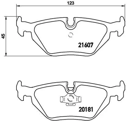 Handler.Part Brake pad set, disc brake BREMBO P06013 1