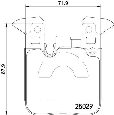 Handler.Part Brake pad set, disc brake BREMBO P06087 1