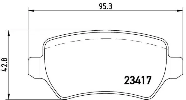 Handler.Part Brake pad set, disc brake BREMBO P10013 1