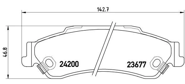 Handler.Part Brake pad set, disc brake BREMBO P10002 1