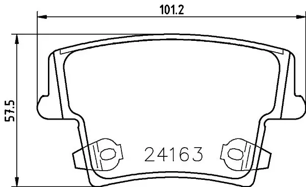 Handler.Part Brake pad set, disc brake BREMBO P11018 1