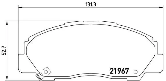 Handler.Part Brake pad set, disc brake BREMBO P16010 1