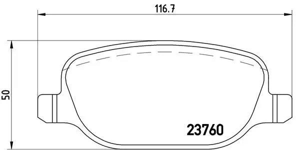 Handler.Part Brake pad set, disc brake BREMBO P23089 1