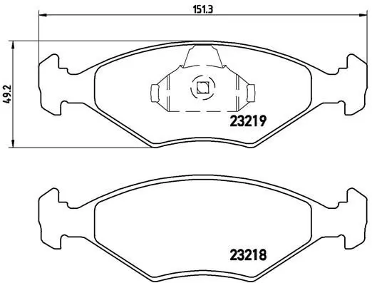 Handler.Part Brake pad set, disc brake BREMBO P23124 1