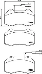 Handler.Part Brake pad set, disc brake BREMBO P23139 1