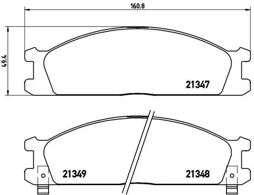 Handler.Part Brake pad set, disc brake BREMBO P24026 1