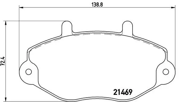 Handler.Part Brake pad set, disc brake BREMBO P24050 1