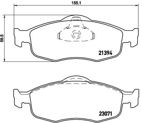 Handler.Part Brake pad set, disc brake BREMBO P24037 1