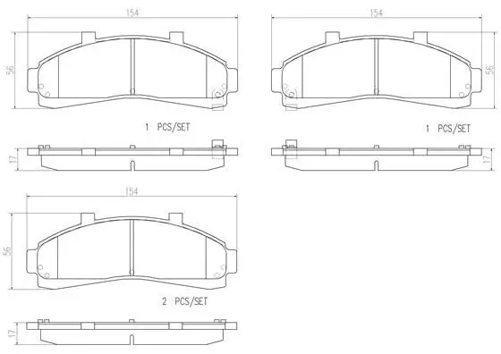 Handler.Part Brake pad set, disc brake BREMBO P24041 1