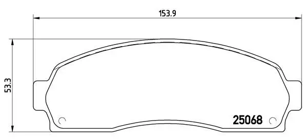 Handler.Part Brake pad set, disc brake BREMBO P24081 1