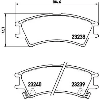 Handler.Part Brake pad set, disc brake BREMBO P30011 1