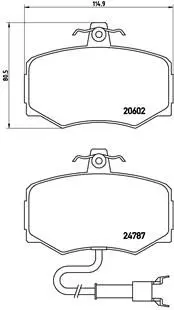 Handler.Part Brake pad set, disc brake BREMBO P36009 1