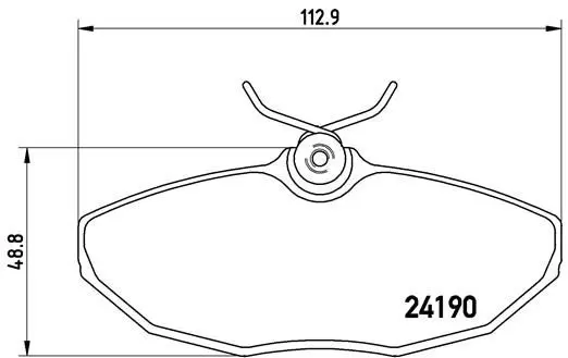 Handler.Part Brake pad set, disc brake BREMBO P36015 1