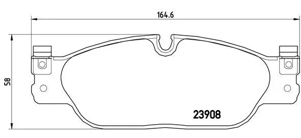 Handler.Part Brake pad set, disc brake BREMBO P36021 1