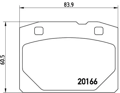 Handler.Part Brake pad set, disc brake BREMBO P41001 1