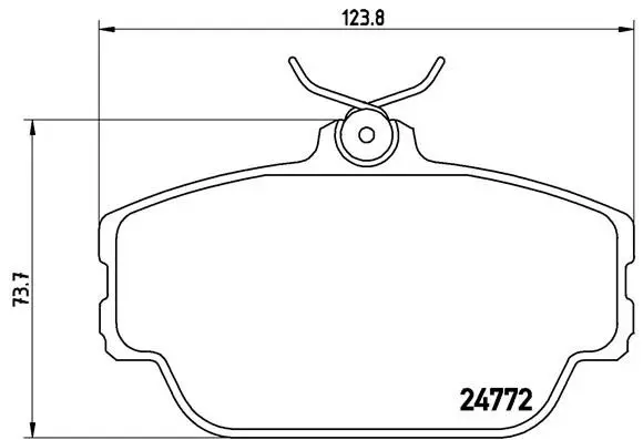 Handler.Part Brake pad set, disc brake BREMBO P46001 1