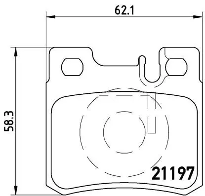 Handler.Part Brake pad set, disc brake BREMBO P50009 1