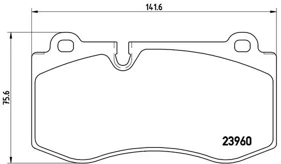 Handler.Part Brake pad set, disc brake BREMBO P50074 1