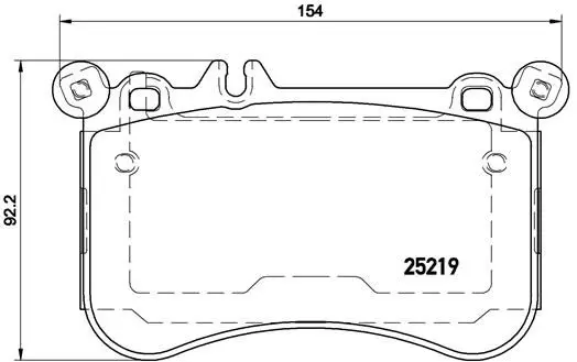 Handler.Part Brake pad set, disc brake BREMBO P50098 1