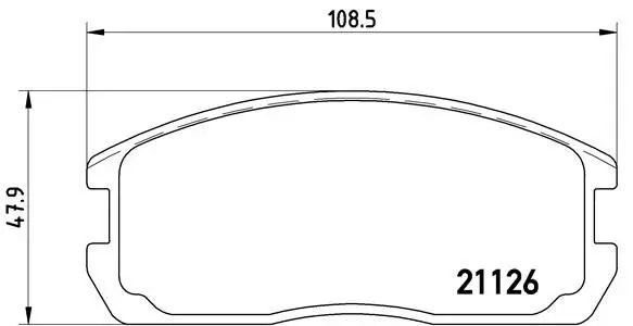 Handler.Part Brake pad set, disc brake BREMBO P54009 1