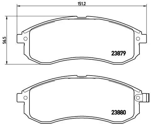 Handler.Part Brake pad set, disc brake BREMBO P54033 1