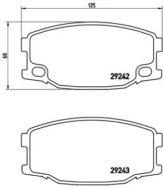 Handler.Part Brake pad set, disc brake BREMBO P54035 1